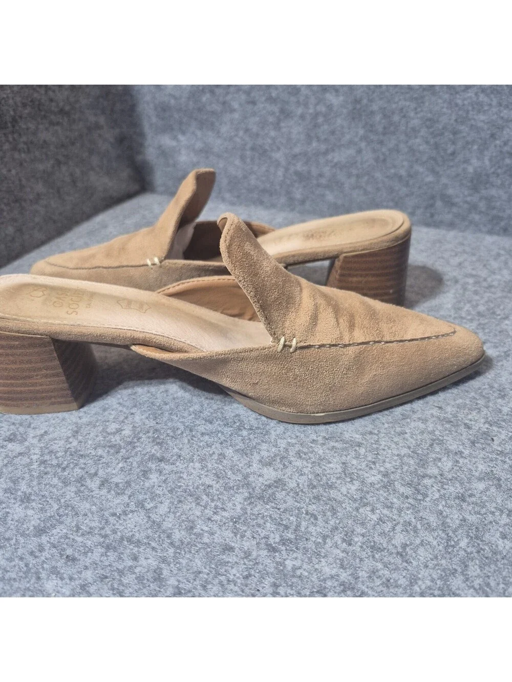 Oasis Society Raven Heeled Mules Women’s Size 7.5 Boho Leather Clogs